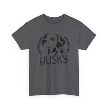 Husky Howl: Trendy Husky T-Shirts Unisex Heavy Cotton Tee for Husky Owners