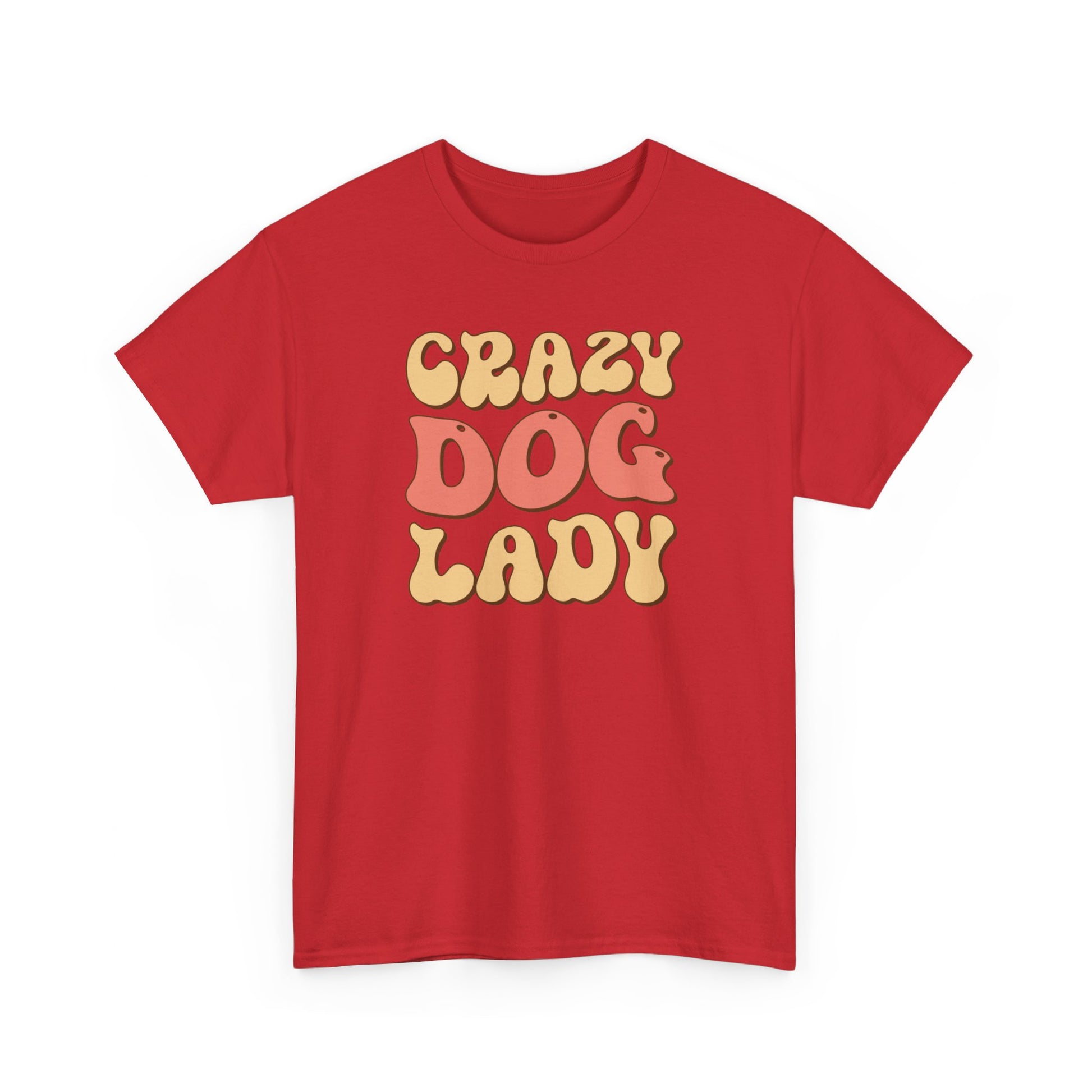 Crazy Dog Lady Unisex Heavy Cotton Tee Red