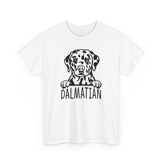 Dalmatian Delight: Fun Dalmatian T-Shirts Unisex Heavy Cotton Tee for Dalmatian Devotees