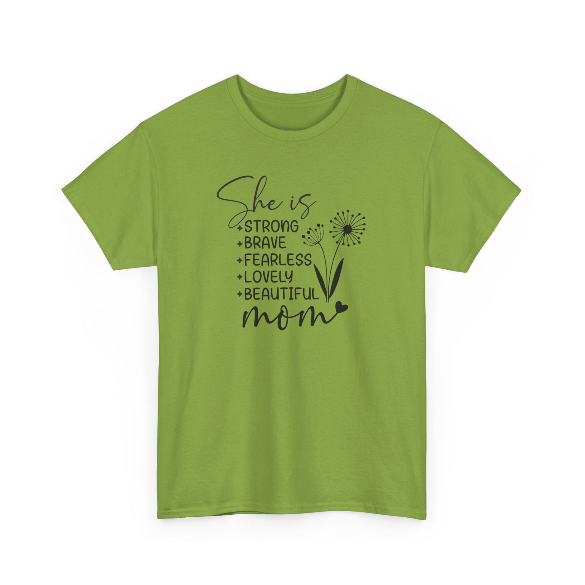 She is Mom Unisex Heavy Cotton Tee Kiwi