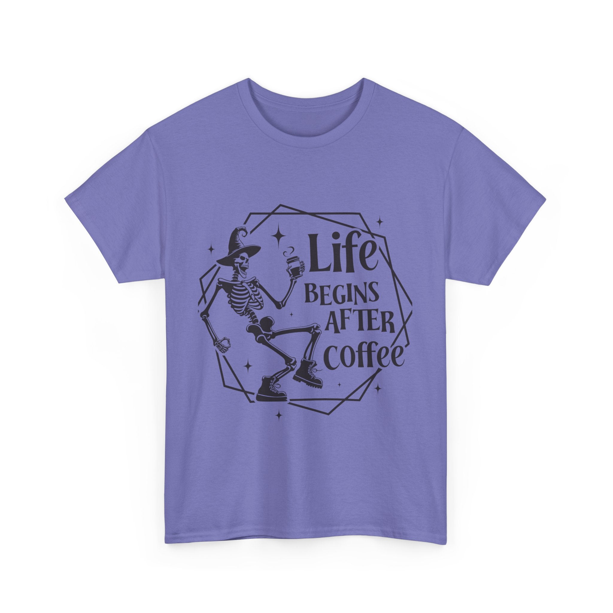 Coffee Lover Tee Halloween - Life Begins After Coffee T-Shirt