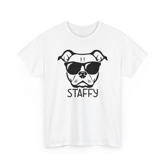 Staffy T-Shirts Unisex Heavy Cotton Tee for Staffordshire Bull Terrier Lovers