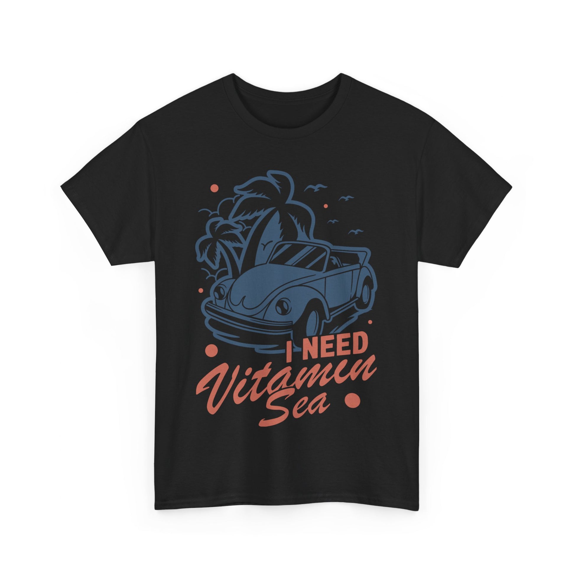 I Need Vitamin Sea Unisex Heavy Cotton Tee Black