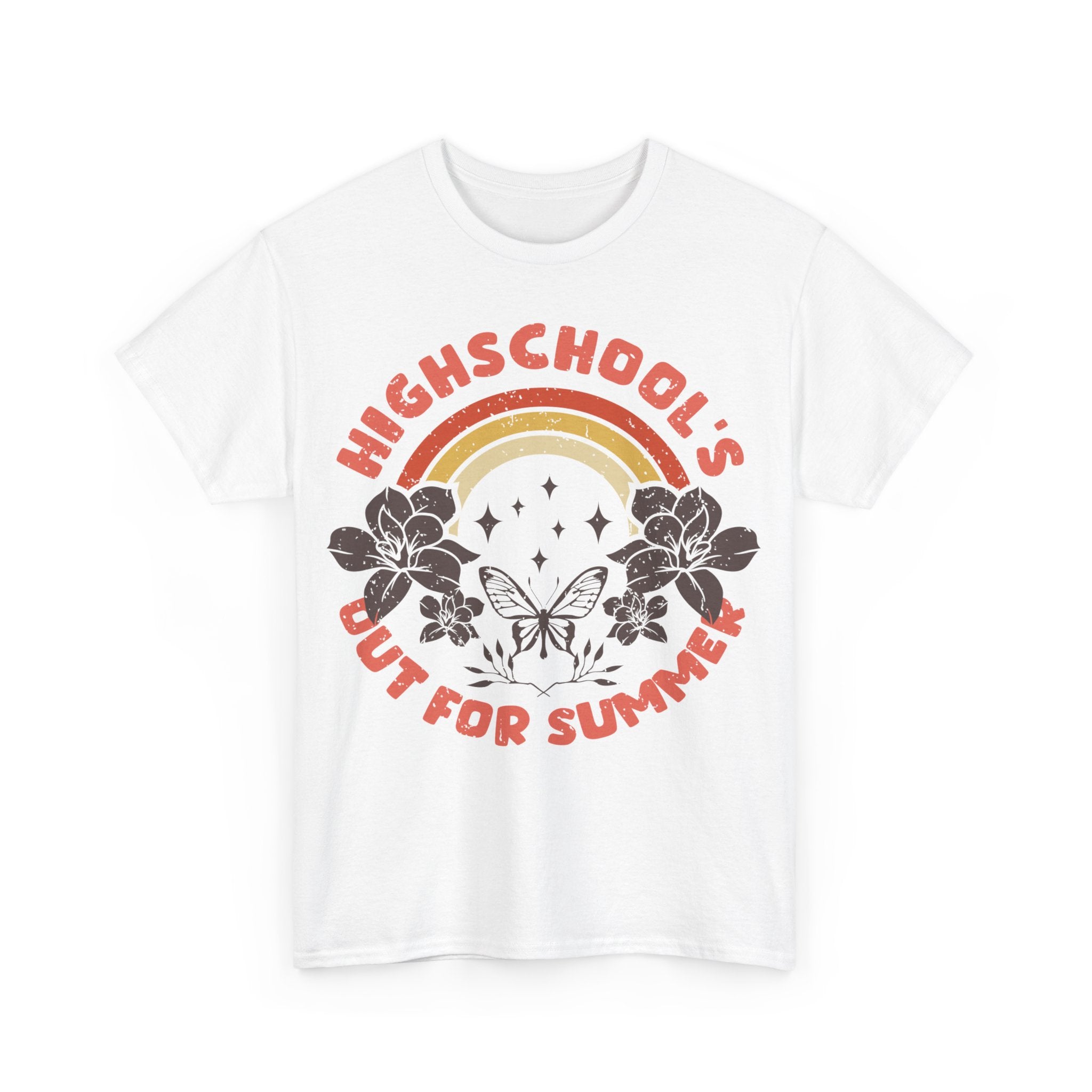 High School Out for Summer Unisex Heavy Cotton Tee White