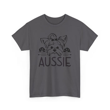 Aussie T-Shirts Unisex Heavy Cotton Tee for Adorable Aussie Dog Fans