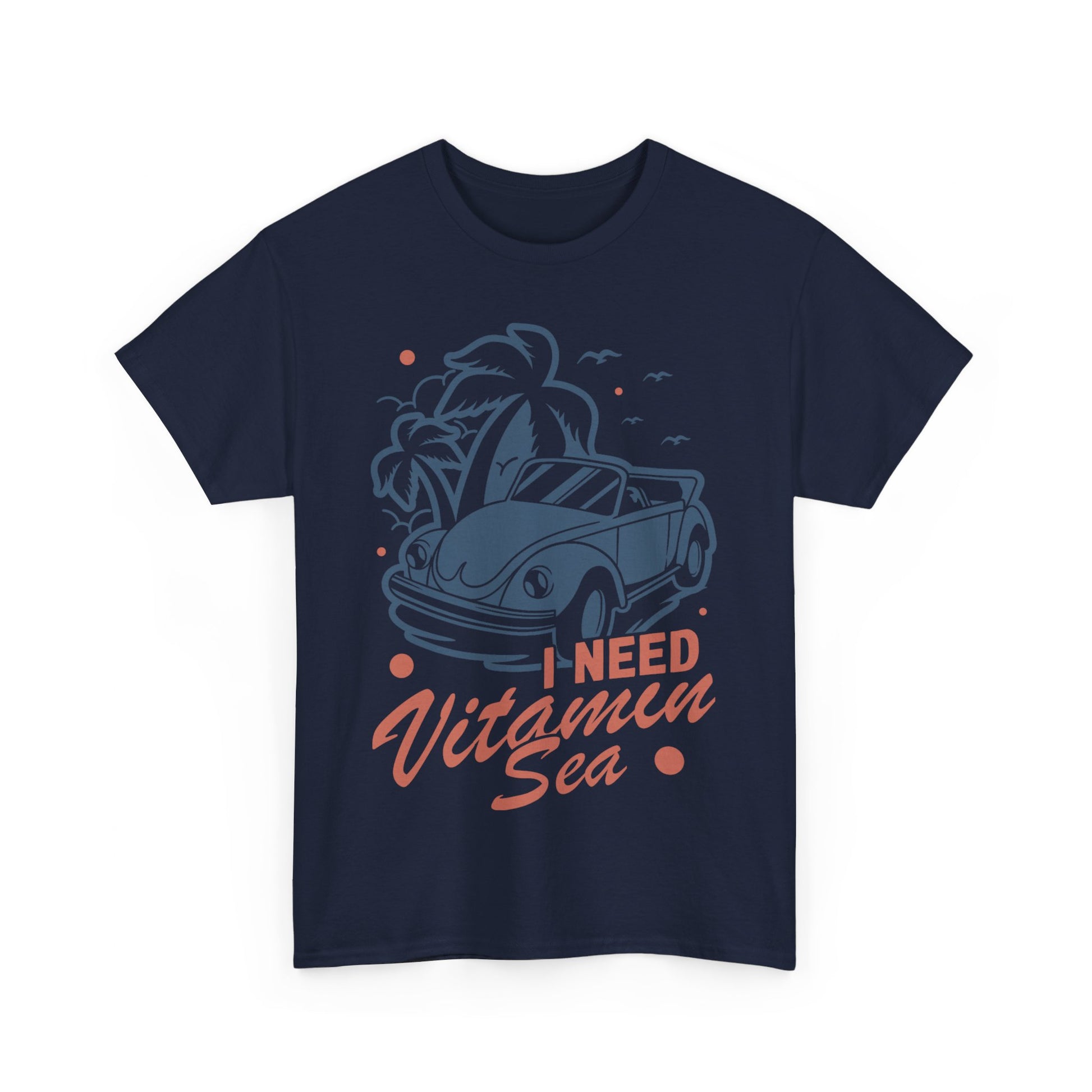 I Need Vitamin Sea Unisex Heavy Cotton Tee Navy