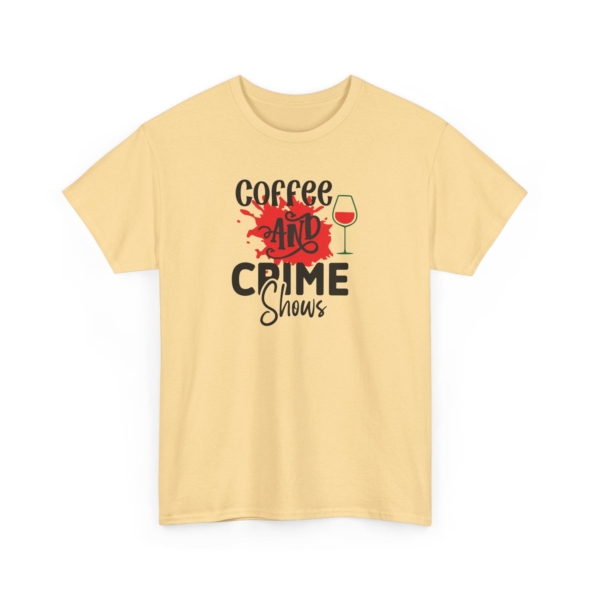 Coffee & Crime Shows Unisex Heavy Cotton Tee Yellow Haze