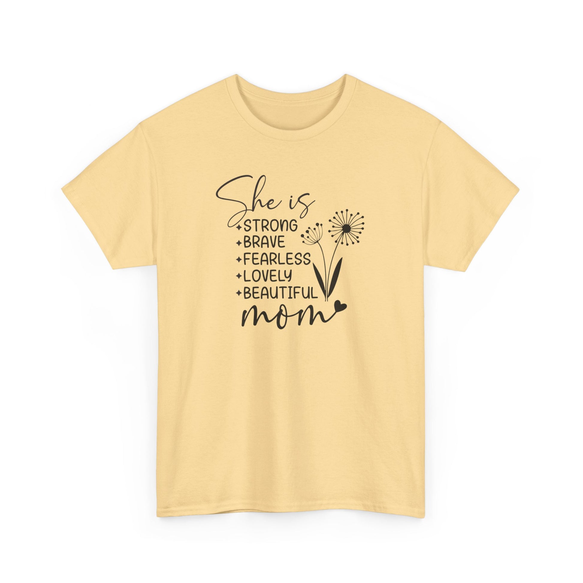 She is Mom Unisex Heavy Cotton Tee Yellow Haze