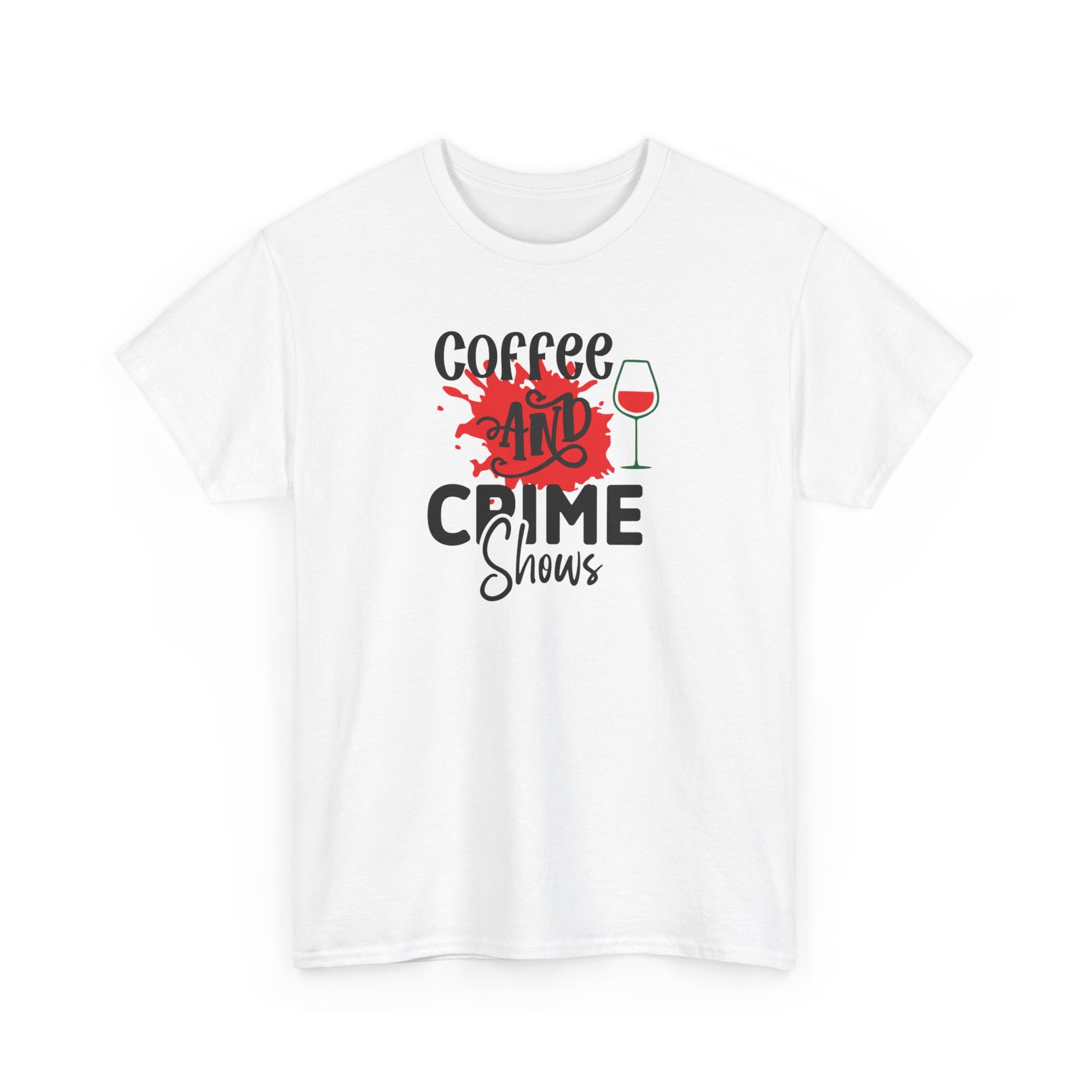 Coffee & Crime Shows Unisex Heavy Cotton Tee White