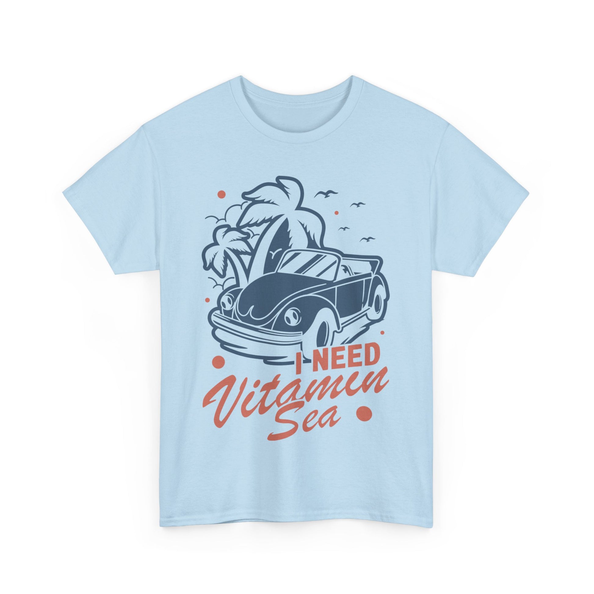 I Need Vitamin Sea Unisex Heavy Cotton Tee Light Blue