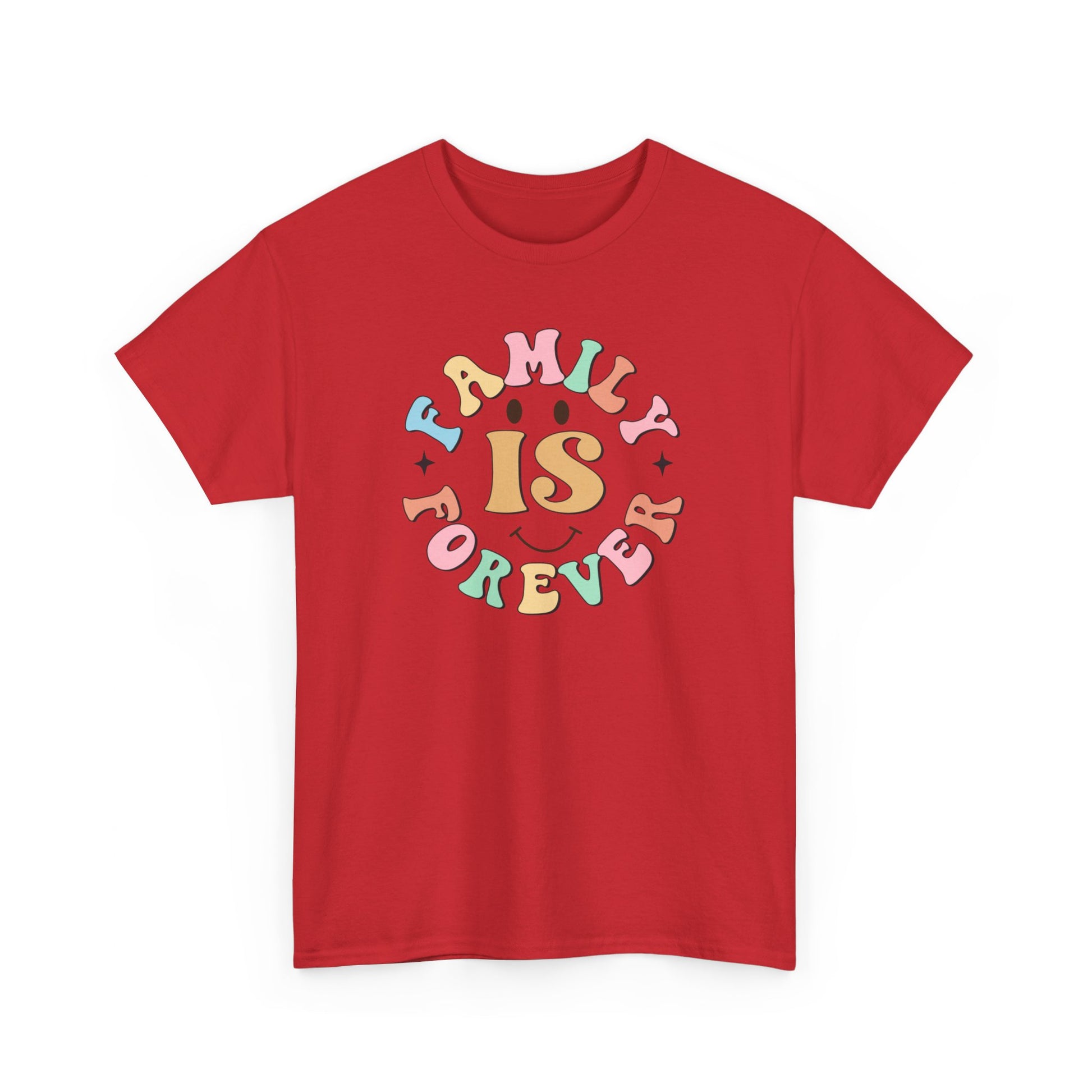 Family is Forever Unisex Heavy Cotton Tee Red