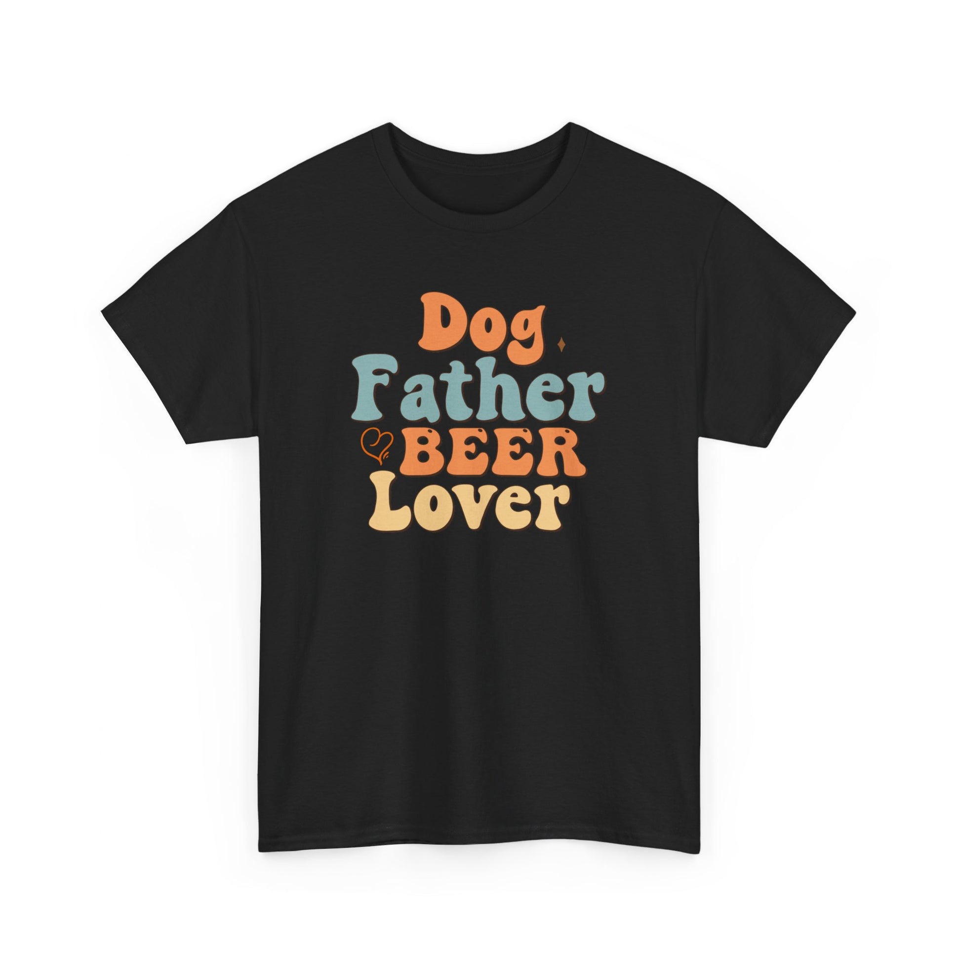 Dog Father Beer Lover Unisex Heavy Cotton Tee Black