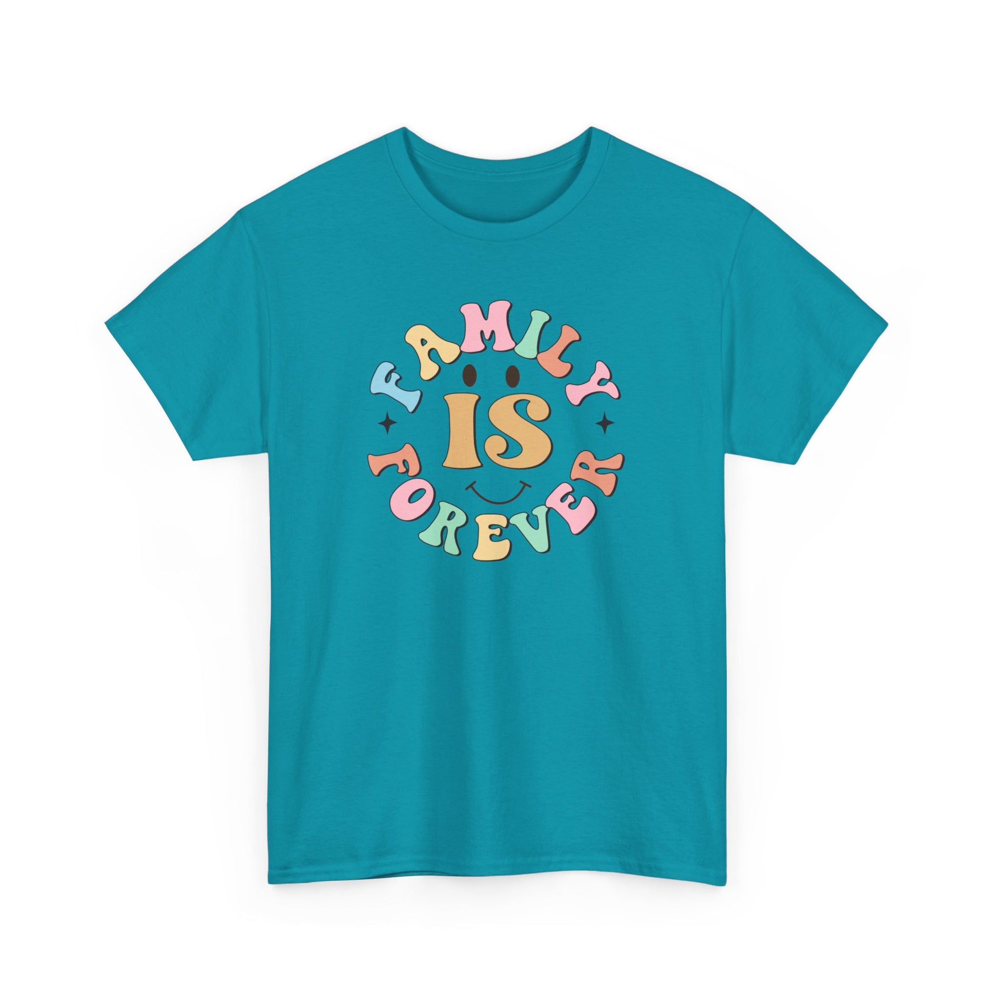 Family is Forever Unisex Heavy Cotton Tee Tropical Blue