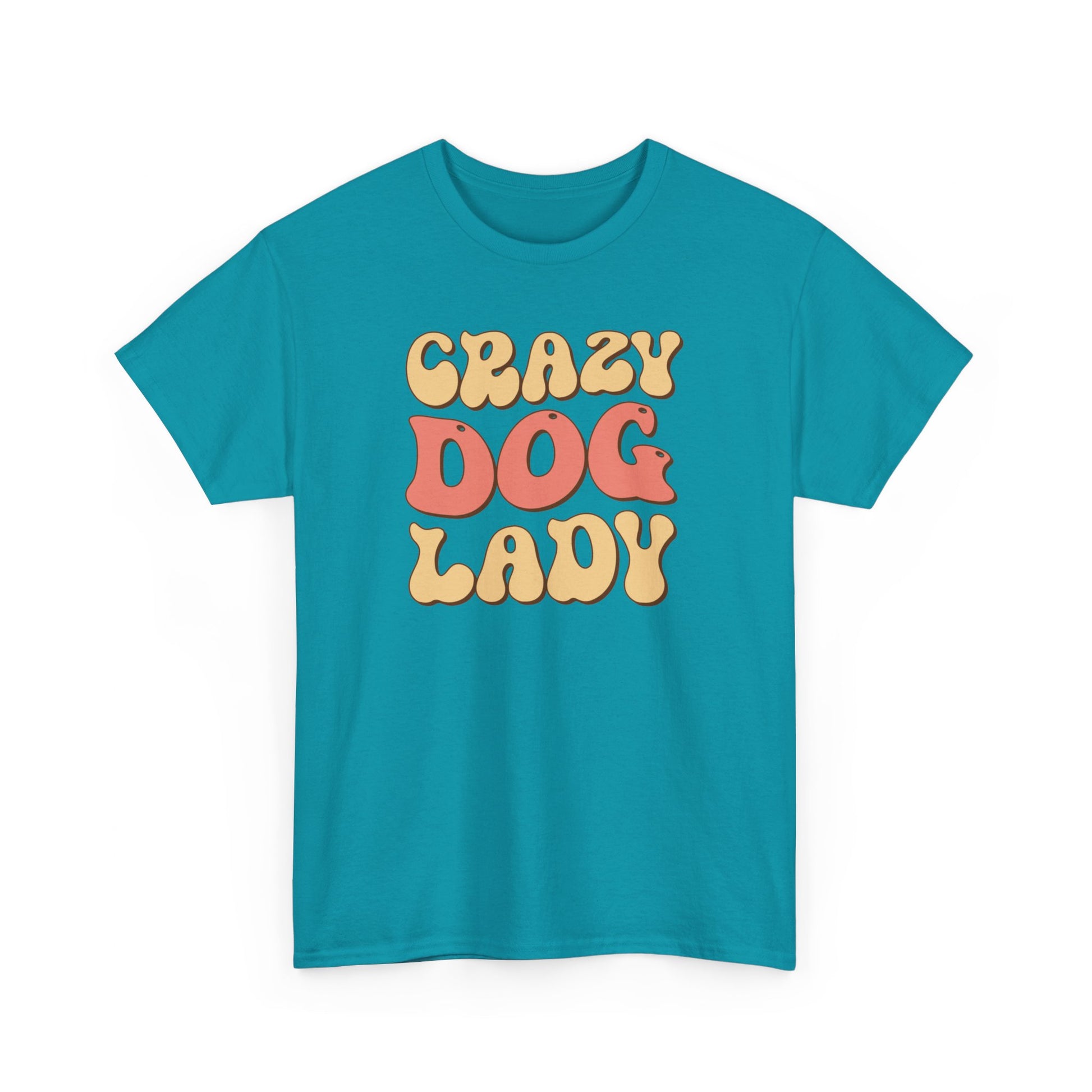 Crazy Dog Lady Unisex Heavy Cotton Tee Tropical Blue