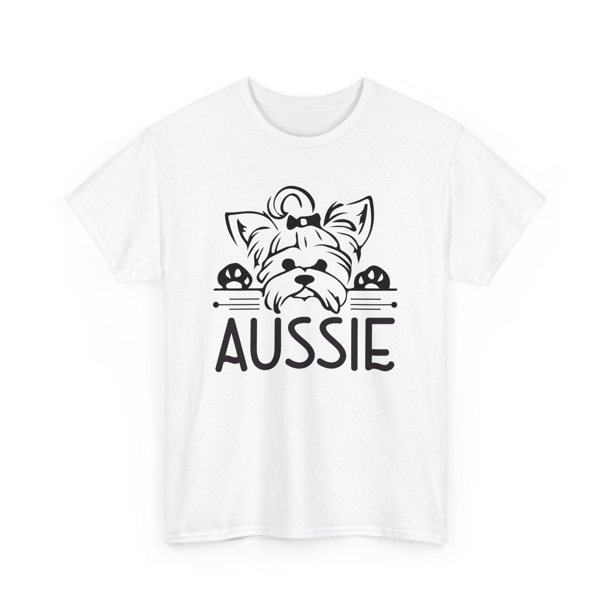 Aussie T-Shirts Unisex Heavy Cotton Tee for Adorable Aussie Dog Fans