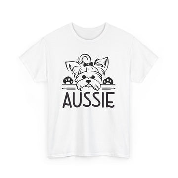 Aussie T-Shirts Unisex Heavy Cotton Tee for Adorable Aussie Dog Fans