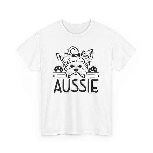 Aussie T-Shirts Unisex Heavy Cotton Tee for Adorable Aussie Dog Fans