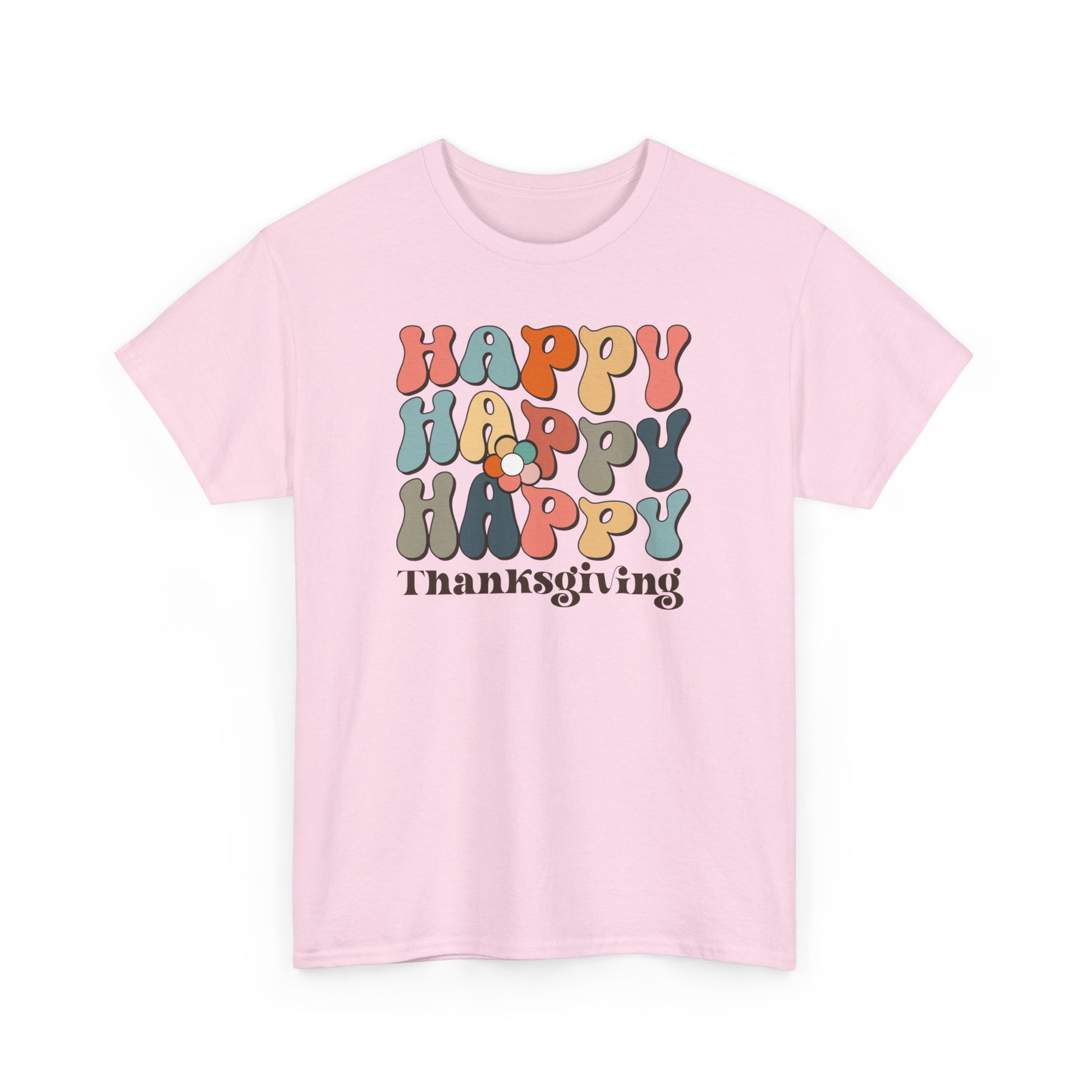 Happy T-Shirt Unisex Heavy Cotton Tee Light Pink