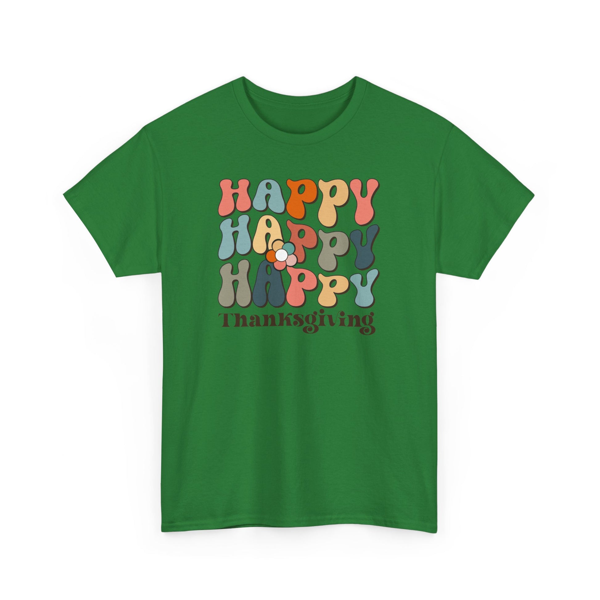 Happy T-Shirt Unisex Heavy Cotton Tee Turf Green