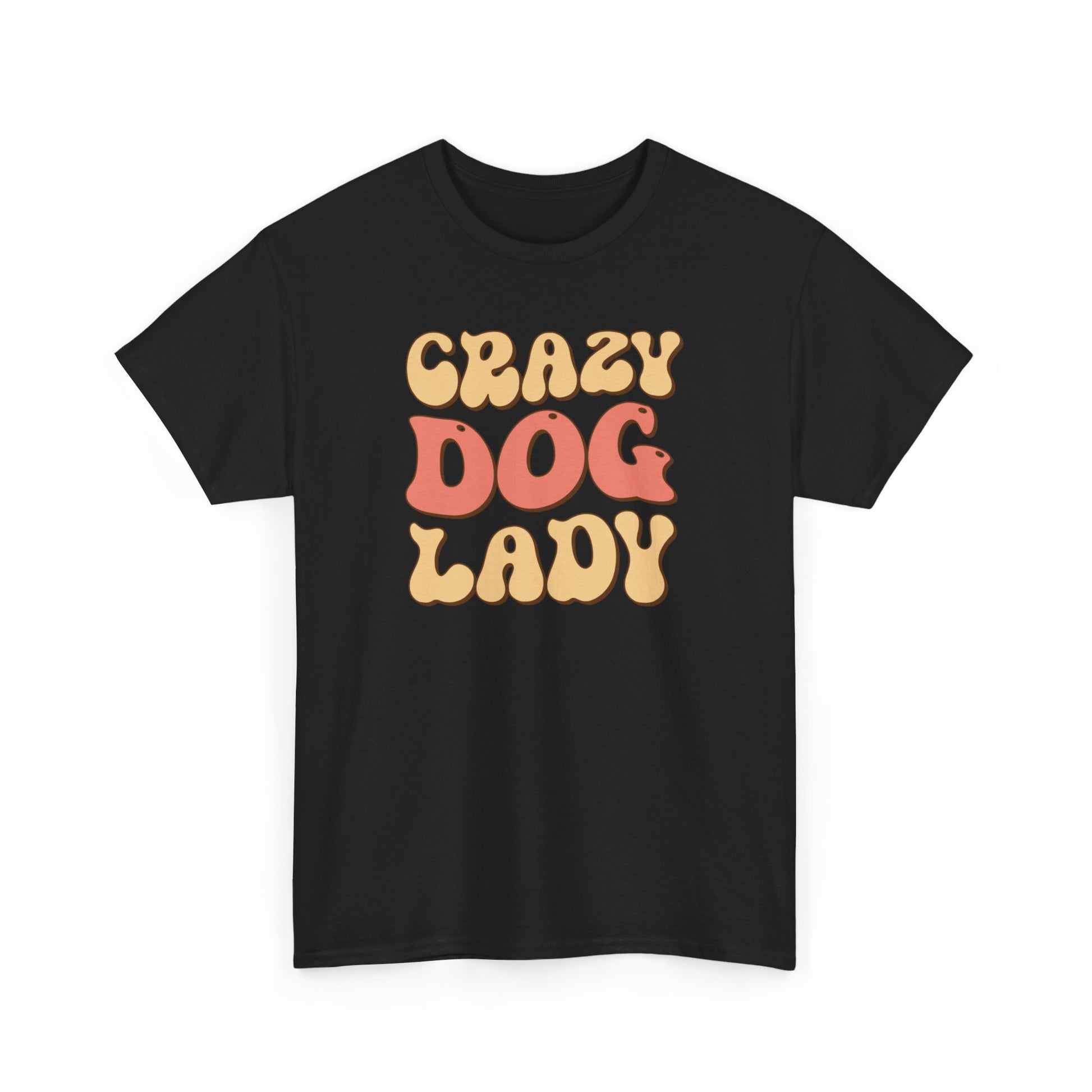 Crazy Dog Lady Unisex Heavy Cotton Tee Black