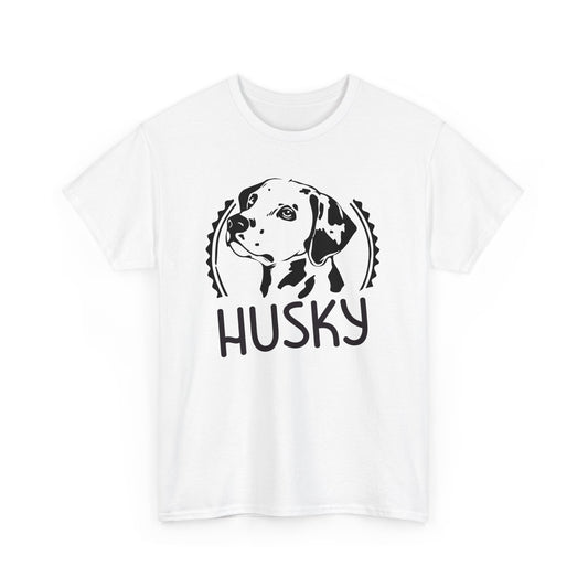 Husky Howl: Trendy Husky T-Shirts Unisex Heavy Cotton Tee for Husky Owners