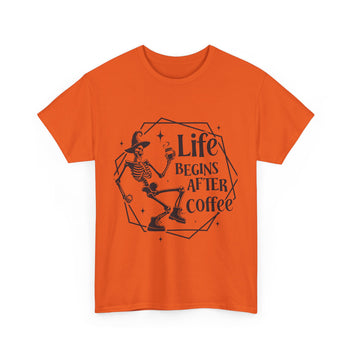 Coffee Lover Tee Halloween - Life Begins After Coffee T-Shirt