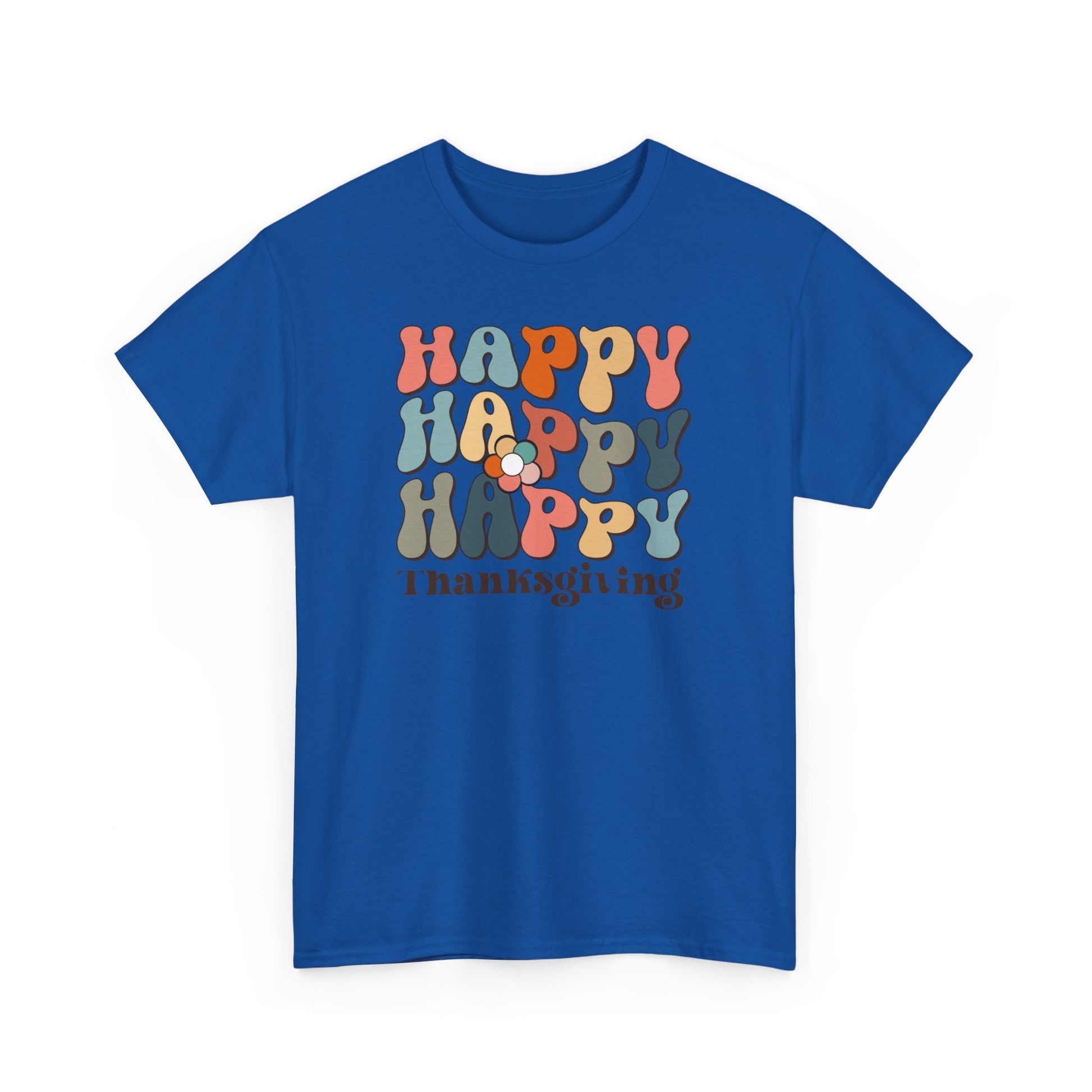 Happy T-Shirt Unisex Heavy Cotton Tee Royal