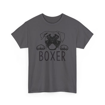 Boxer Bliss: Adorable Boxer T-Shirts Unisex Heavy Cotton Tee for Boxer Lovers