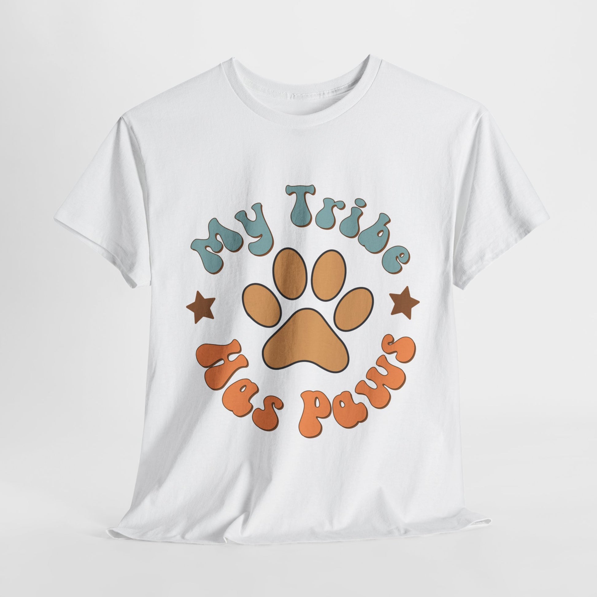 My Tribe Has Paws Unisex Cotton T-Shirts Love Dogs