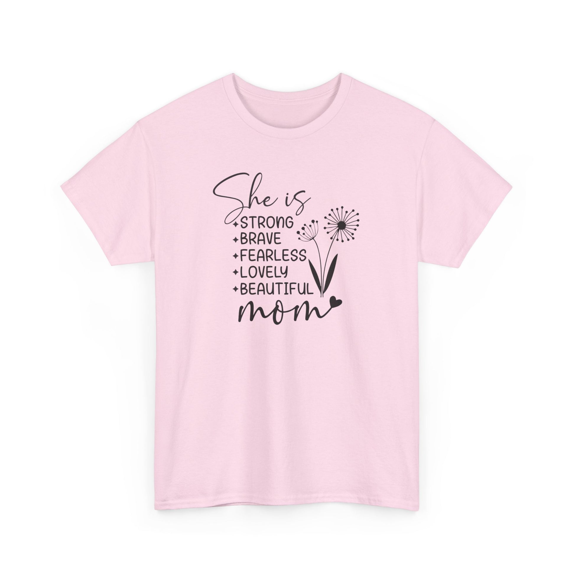 She is Mom Unisex Heavy Cotton Tee Light Pink