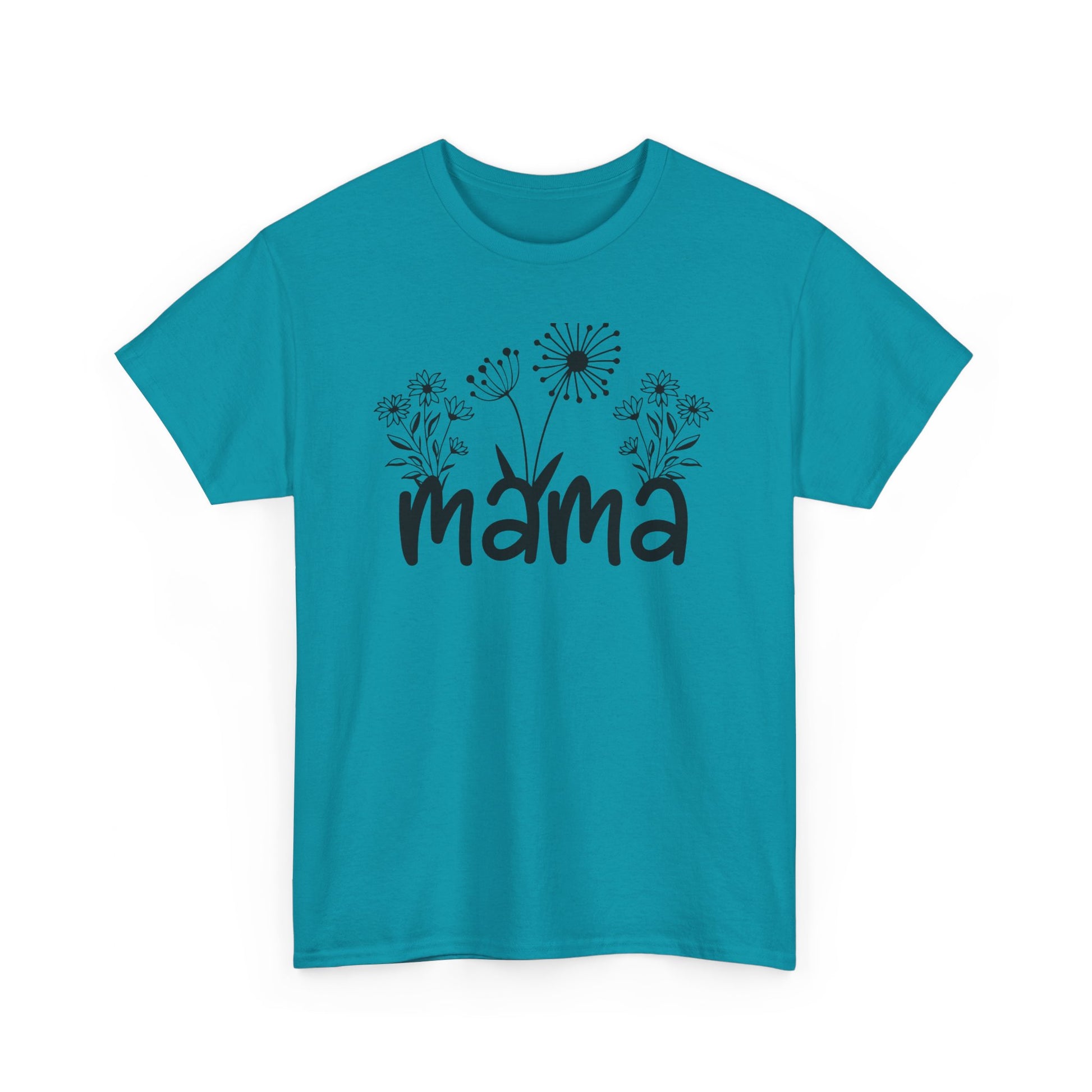 Mama T-Shirt Unisex Heavy Cotton Tee Tropical Blue